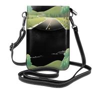 YYHWHJDE Petit sac à bandoulière en cuir pour téléphone portable, 19,3 x 12,4 cm, motif campagne colline, route pour la marche, le camping, le shopping, les voyages et une utilisation en extérieur