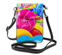 YYHWHJDE Petit sac à bandoulière en cuir pour téléphone portable, 19,3 x 12,4 cm, motif Candy Land pour la marche, le camping, le shopping, les voyages et une utilisation en extérieur