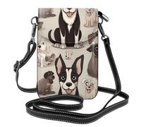 YYHWHJDE Petit sac à bandoulière en cuir pour téléphone portable, 19,3 x 12,4 cm, motif chiot qui sort la langue pour la marche, le camping, le shopping, les voyages et une utilisation en extérieur