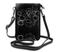 YYHWHJDE Petit sac à bandoulière en cuir pour téléphone portable, 19,3 x 12,4 cm, motif d'écriture aléatoire pour la marche, le camping, le shopping, les voyages et l'utilisation en extérieur