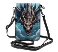 YYHWHJDE Petit sac à bandoulière en cuir pour téléphone portable, 19,3 x 12,4 cm, motif dragon volant pour la marche, le camping, le shopping, les voyages et une utilisation en extérieur