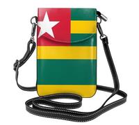 YYHWHJDE Petit sac à bandoulière en cuir pour téléphone portable, 19,3 x 12,4 cm, motif drapeau du Togo pour la marche, le camping, le shopping, les voyages et une utilisation en extérieur