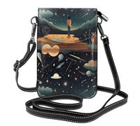 YYHWHJDE Petit sac à bandoulière en cuir pour téléphone portable, 19,3 x 12,4 cm, motif prier sous le ciel étoilé pour la marche, le camping, le shopping, les voyages et une utilisation en extérieur