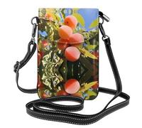 YYHWHJDE Petit sac à bandoulière en cuir pour téléphone portable, 19,3 x 12,4 cm, motif récolte d'abricot pour la marche, le camping, le shopping, les voyages et une utilisation en extérieur