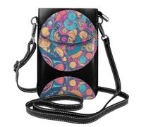 YYHWHJDE Petit sac à bandoulière en cuir pour téléphone portable, 19,3 x 12,4 cm, motif rétro plaque de dragon pour la marche, le camping, le shopping, les voyages et une utilisation en extérieur