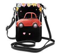YYHWHJDE Petit sac à main pour téléphone portable 19,3 x 12,4 cm avec belle image flottante, étui à rabat en cuir pour femme, parfait pour la marche, le camping, noir