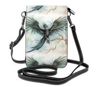 YYHWHJDE Petit sac à main pour téléphone portable 19,3 x 12,4 cm avec motif oiseau volant dans un arbre en cuir pour femme, parfait pour la marche, le camping
