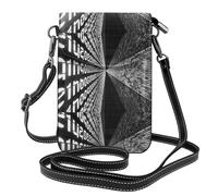 YYHWHJDE Petit sac à main pour téléphone portable 19,3 x 12,4 cm avec symboles équation et image - Étui à rabat en cuir pour femme, parfait pour la marche, le camping, noir