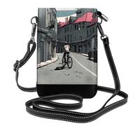 YYHWHJDE Petit sac à main pour téléphone portable 19,3 x 12,4 cm, motif architecture urbaine, étui à rabat en cuir pour femme, parfait pour la marche, le camping