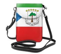 YYHWHJDE Petit sac à main pour téléphone portable 19,3 x 12,4 cm, motif drapeau de la Guinée équatoriale, étui à rabat en cuir pour femme, parfait pour la marche, le camping