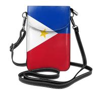 YYHWHJDE Petit sac à main pour téléphone portable 19,3 x 12,4 cm, motif drapeau des Philippines, étui à rabat en cuir pour femme, parfait pour la marche, le camping