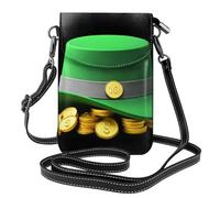 YYHWHJDE Petit sac à main pour téléphone portable 19,3 x 12,4 cm, motif foi dorée, étui à rabat en cuir pour femme, parfait pour la marche, le camping