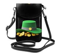 YYHWHJDE Petit sac à main pour téléphone portable 19,3 x 12,4 cm, motif foi dorée, étui à rabat en cuir pour femme, parfait pour la marche, le camping