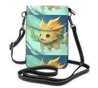 YYHWHJDE Petit sac à main pour téléphone portable 19,3 x 12,4 cm, motif lanterne poisson souriant, étui à rabat en cuir pour femme, parfait pour la marche, le camping