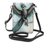 YYHWHJDE Petit sac à main pour téléphone portable 19,3 x 12,4 cm, motif oiseau volant dans un arbre, étui à rabat en cuir pour femme, parfait pour la marche, le camping, noir