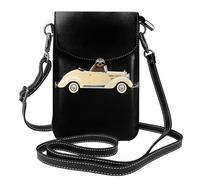 YYHWHJDE Petit sac à main pour téléphone portable 19,3 x 12,4 cm, motif paresseux sur la voiture, étui à rabat en cuir pour femme, parfait pour la marche, le camping