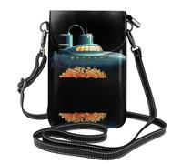 YYHWHJDE Petit sac à main pour téléphone portable 19,3 x 12,4 cm - Motif sous-marin dans le corail - Étui à rabat en cuir pour femme, parfait pour la marche, le camping