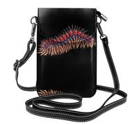 YYHWHJDE Petit sac à main pour téléphone portable 19,3 x 12,4 cm, motif terrible mille-pattes pour femme, parfait pour la marche, le camping, noir