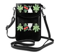 YYHWHJDE Petit sac à main pour téléphone portable 19,3 x 12,4 cm, motif « The Carrot Garden of the Little Fat Rabbit », étui à rabat en cuir pour femme, parfait pour la marche, le camping