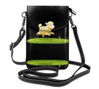 YYHWHJDE Petit sac à main pour téléphone portable 19,3 x 12,4 cm, motif « The Golden Little Sheep Is Jumping », étui à rabat en cuir pour femme, parfait pour la marche, le camping