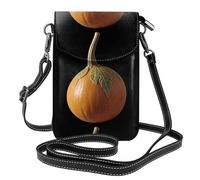 YYHWHJDE Petit sac à main pour téléphone portable 19,3 x 12,4 cm, petite gourde avec image de feuilles, étui à rabat en cuir pour femme, parfait pour la marche, le camping