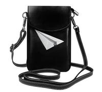 YYHWHJDE Petit sac à main pour téléphone portable 19,3 x 12,4 cm The Plane Carrying Dreams Picture Étui à rabat en cuir pour femme, parfait pour la marche, le camping