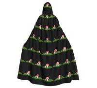 YYHWHJDE Petite cape à capuche pour adulte motif champignon sur mousse sans fermeture éclair, confortable pour les fêtes costumées