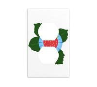 YYHWHJDE Petite fraise sur Morning Glory - Panneau mural à double prise - Décoration durable - 11,4 x 7 cm