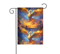 YYHWHJDE Photo Phoenix jaune pour mât de drapeau de jardin, décoration de cour extérieure double face, 30,5 x 45,7 cm