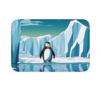 YYHWHJDE Pingouin Antarctica Ice Tapis de sol antidérapant et épais lavable pour salle de bain, chambre à coucher, 40,6 x 61 cm