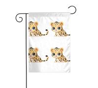 YYHWHJDE Poor Little Leopard - Mât de drapeau de jardin extérieur - Décoration tendance - 30,5 x 45,7 cm