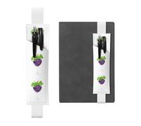 YYHWHJDE Porte-stylo en cuir blanc avec bande élastique réglable 21,1 à 4,6 cm Compatible avec la plupart des carnets et agendas