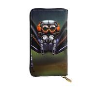 YYHWHJDE Portefeuille long en cuir à motif araignées tropicales de la forêt tropicale conçu pour les filles et les femmes tendance, élégant et personnalisé 19 x 10,5 cm, noir, taille unique, Noir ,