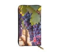 YYHWHJDE Portefeuille long en cuir à motif raisin du désert conçu pour les filles et les femmes tendance, élégant et personnalisé 19 x 10,5 cm, noir, taille unique, Noir , Taille unique