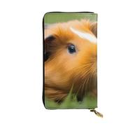 YYHWHJDE Portefeuille long en cuir avec image de cochon d'Inde mignon conçu pour les filles et les femmes tendance, élégant et personnalisé 19 x 10,5 cm, noir, taille unique, Noir , Taille unique