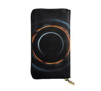 YYHWHJDE Portefeuille long en cuir avec impression mystérieuse cosmique trous noirs conçu pour les filles et les femmes tendance, élégant et personnalisé 19 x 10,5 cm, noir, taille unique, Noir ,