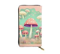 YYHWHJDE Portefeuille long en cuir de qualité avec image de champignon de rêve conçu pour les filles et les femmes tendance 19 x 10,5 cm, Noir , Taille unique