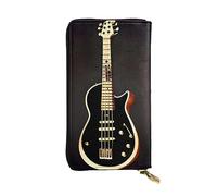 YYHWHJDE Portefeuille long en cuir de qualité avec image de guitare noire pour filles et femmes 19 x 10,5 cm, Noir , Taille unique