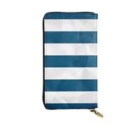 YYHWHJDE Portefeuille long en cuir de qualité avec image du drapeau grec conçu pour les filles et les femmes tendance 19 x 10,5 cm, Noir , Taille unique