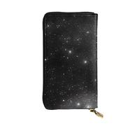 YYHWHJDE Portefeuille long en cuir de qualité avec image galaxie noire et blanche conçue pour les filles et les femmes tendance 19 x 10,5 cm, Noir , Taille unique