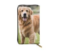 YYHWHJDE Portefeuille long en cuir de qualité avec image Golden Retriever - Conçu pour les filles et les femmes - 19 x 10,5 cm, Noir , Taille unique