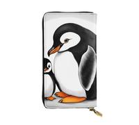 YYHWHJDE Portefeuille long en cuir de qualité avec image I Love Penguins pour filles et femmes 19 x 10,5 cm, Noir , Taille unique