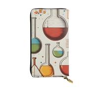 YYHWHJDE Portefeuille long en cuir de qualité avec impression chimie pour filles et femmes 19 x 10,5 cm, Noir , Taille unique