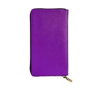YYHWHJDE Portefeuille long en cuir de qualité avec impression violet foncé pour filles et femmes tendance, 19 x 10,5 cm, Noir , Taille unique