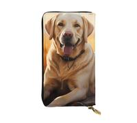 YYHWHJDE Portefeuille long en cuir de qualité avec imprimé chien labrador retriever, conçu pour les filles et les femmes, élégant 19 x 10,5 cm, Noir , Taille unique