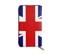 YYHWHJDE Portefeuille long en cuir de qualité avec imprimé drapeau du Royaume-Uni pour filles et femmes 19 x 10,5 cm, Noir , Taille unique
