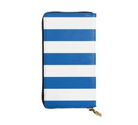YYHWHJDE Portefeuille long en cuir de qualité avec imprimé drapeau grec pour filles et femmes tendance 19 x 10,5 cm, Noir , Taille unique