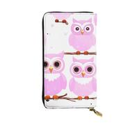 YYHWHJDE Portefeuille long en cuir de qualité avec imprimé hibou mignon conçu pour les filles et les femmes tendance 19 x 10,5 cm, Noir , Taille unique