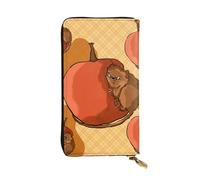 YYHWHJDE Portefeuille long en cuir de qualité avec imprimé petit hamster pour filles et femmes 19 x 10,5 cm, Noir , Taille unique