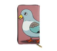YYHWHJDE Portefeuille long en cuir de qualité avec imprimé pigeon de dessin animé conçu pour les filles et les femmes tendance 19 x 10,5 cm, Noir , Taille unique
